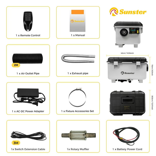 Sunster 8KW Diesel Air Heater LCD App Bluetooth