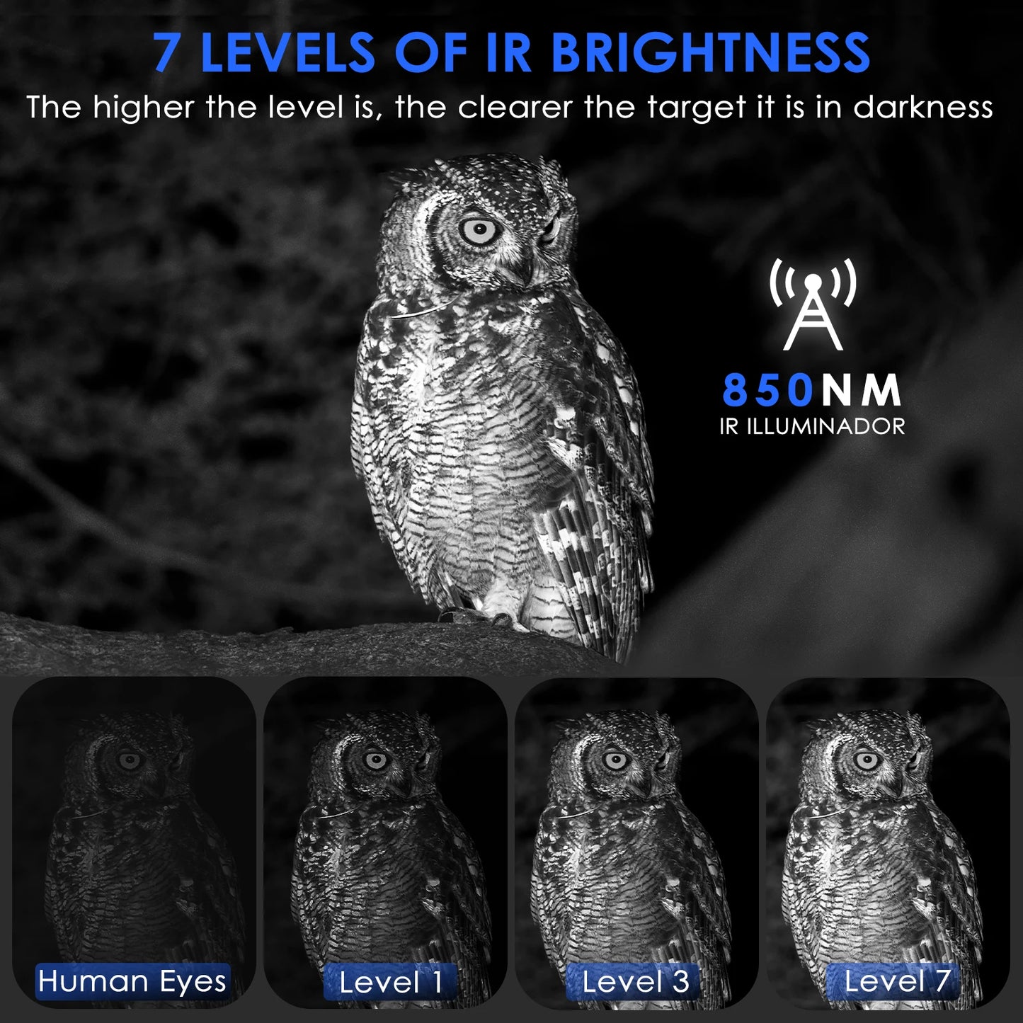 Ruaiok Night Vision Binoculars 4X Digital Zoom Infrared Goggles