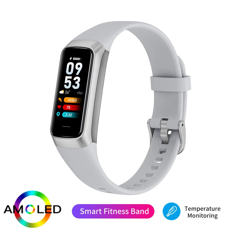 LIGE AMOLED Smartwatch With Heart Rate Monitor Fitness Tracker Waterproof