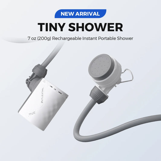 Flextailgear Tiny Shower Outdoor Portable Electric Shower Pump IPX7