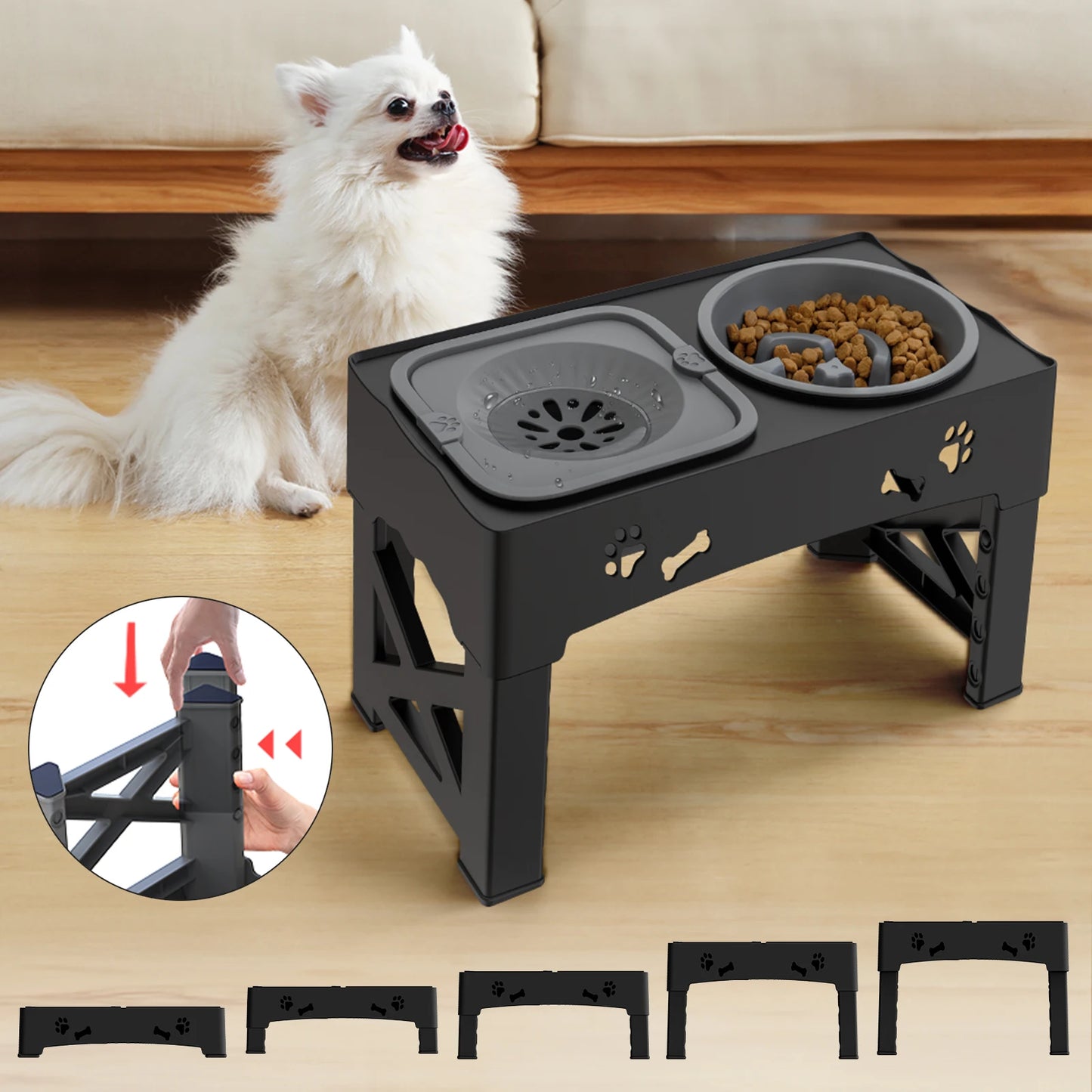 Feature 3 In 1 Pet Feeder Bowls Slow Food Licking Drinking