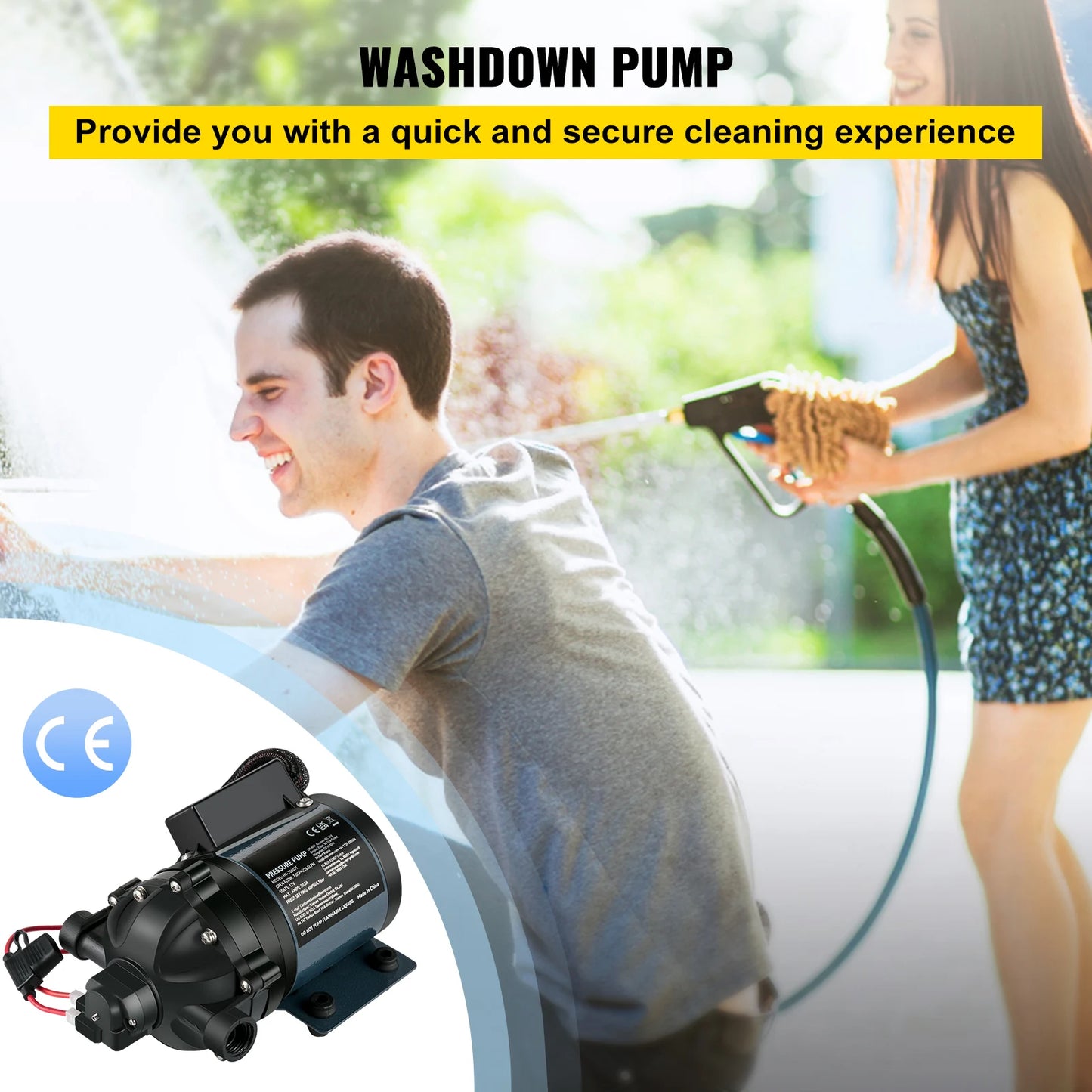 SucceBuy 12V Washdown Pump 7 GPM For Marine RV Boat
