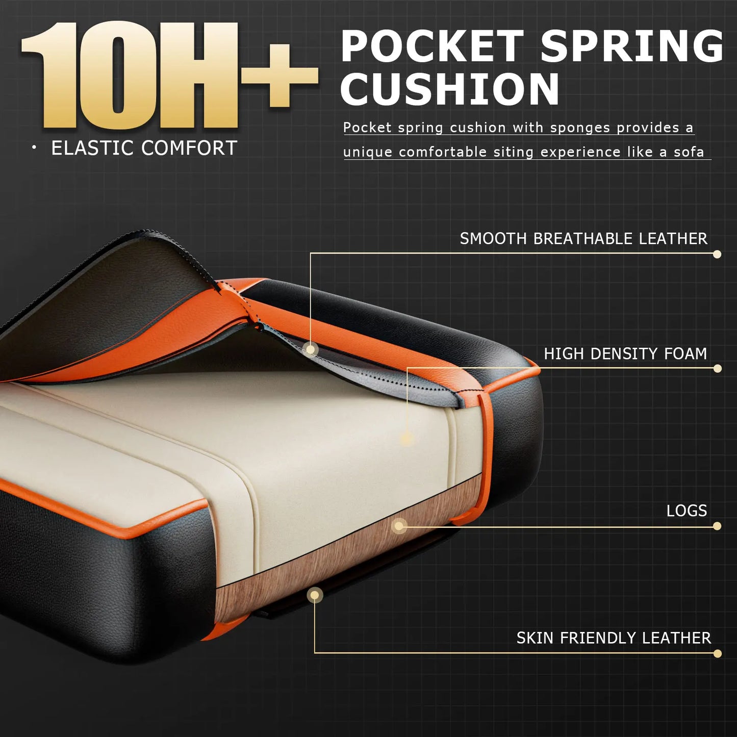 AnYu Furniture Gaming Chair Ergonomic With Footrest