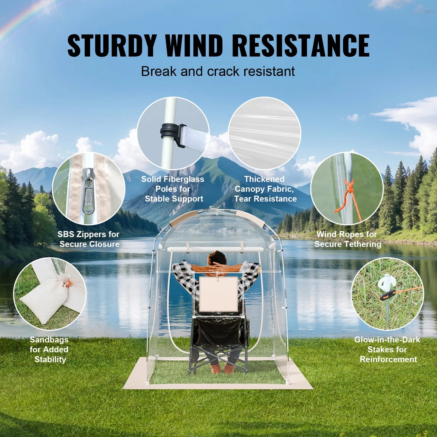 Building Instant One Person Bubble Tent Weatherproof Shelter