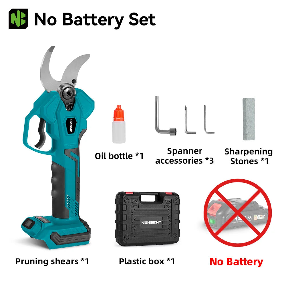 NewBeny Brushless Electric Pruning Shears 21V Battery Pruner Tool