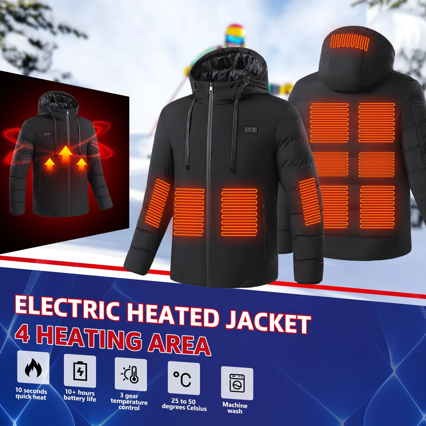 Fujian Heated Jacket With 11 Areas Electric Heating