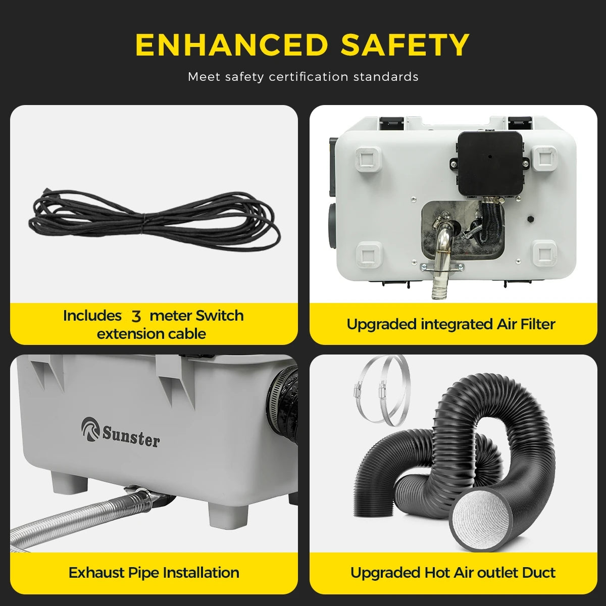 Sunster 8KW Diesel Air Heater LCD App Bluetooth