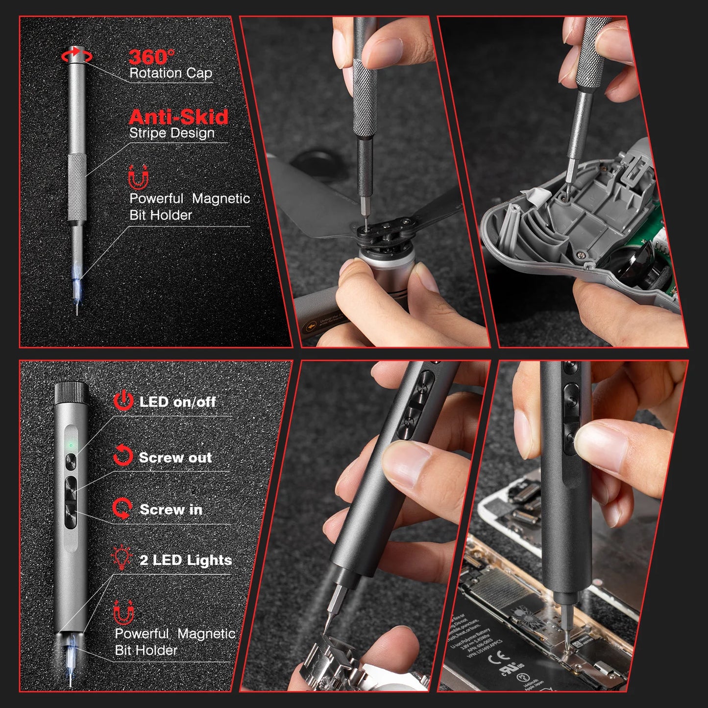 VMAN 138 In 1 Screwdriver Set Cordless Multifunctional Repair Tool