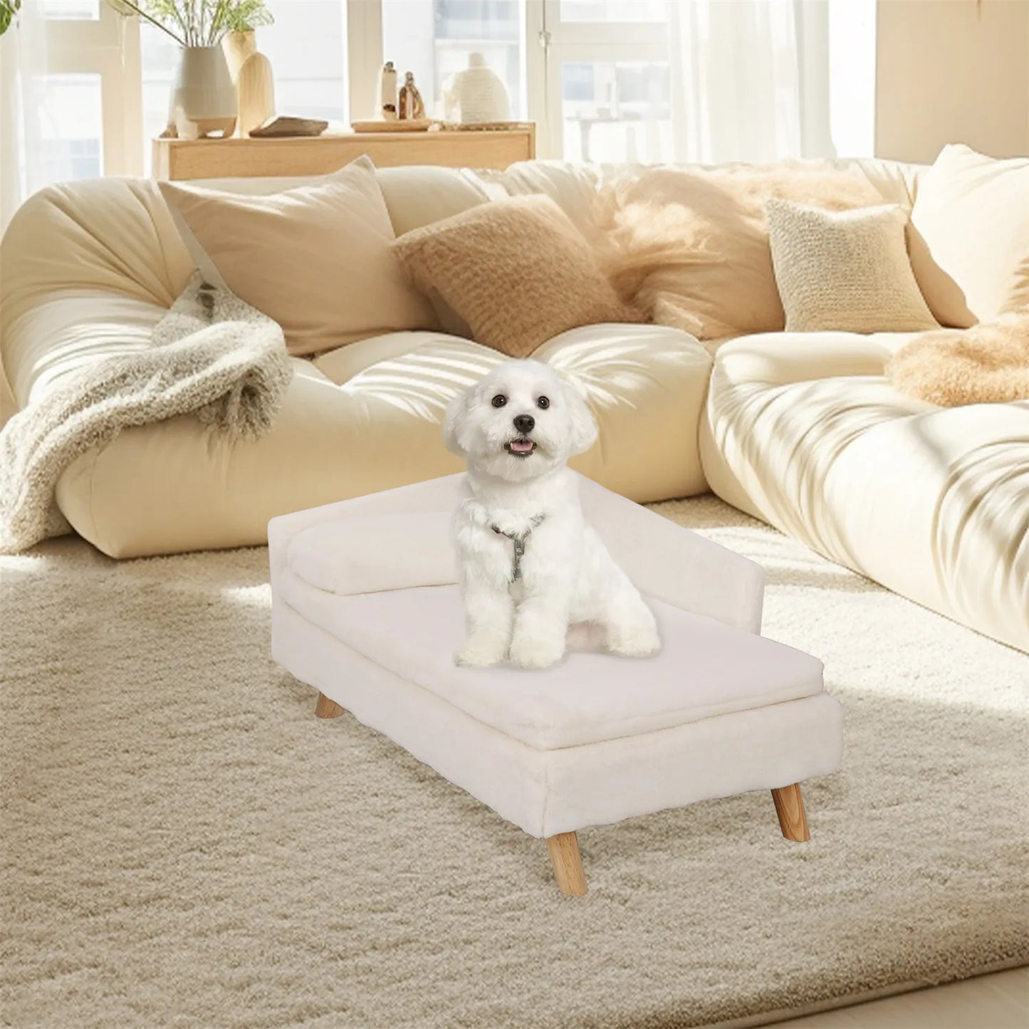 BINGOPAW Elevated Pet Bed With Cozy Pad Waterproof Nordic Sofa