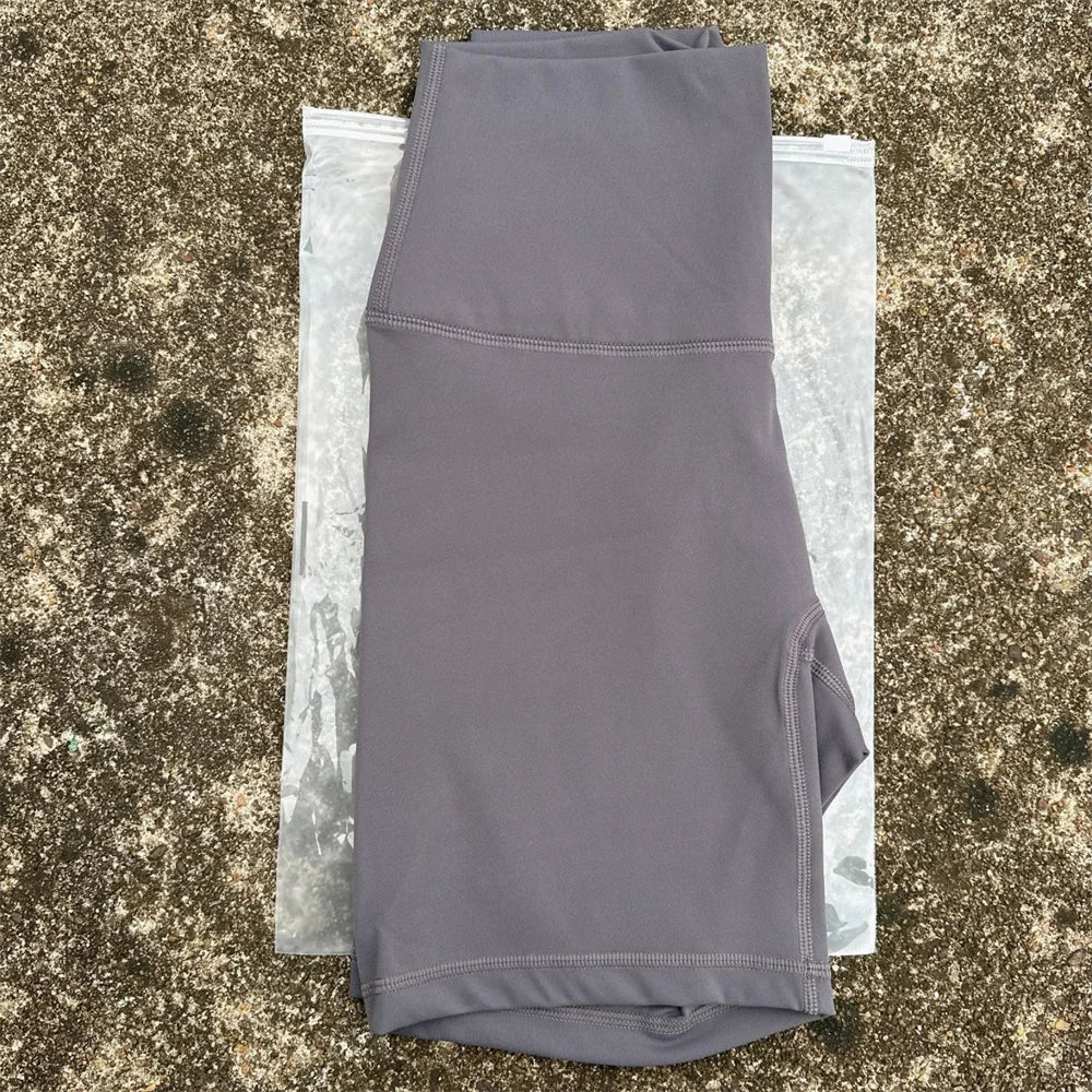 High Waist Yoga Shorts For Women Seamless Pocket Training