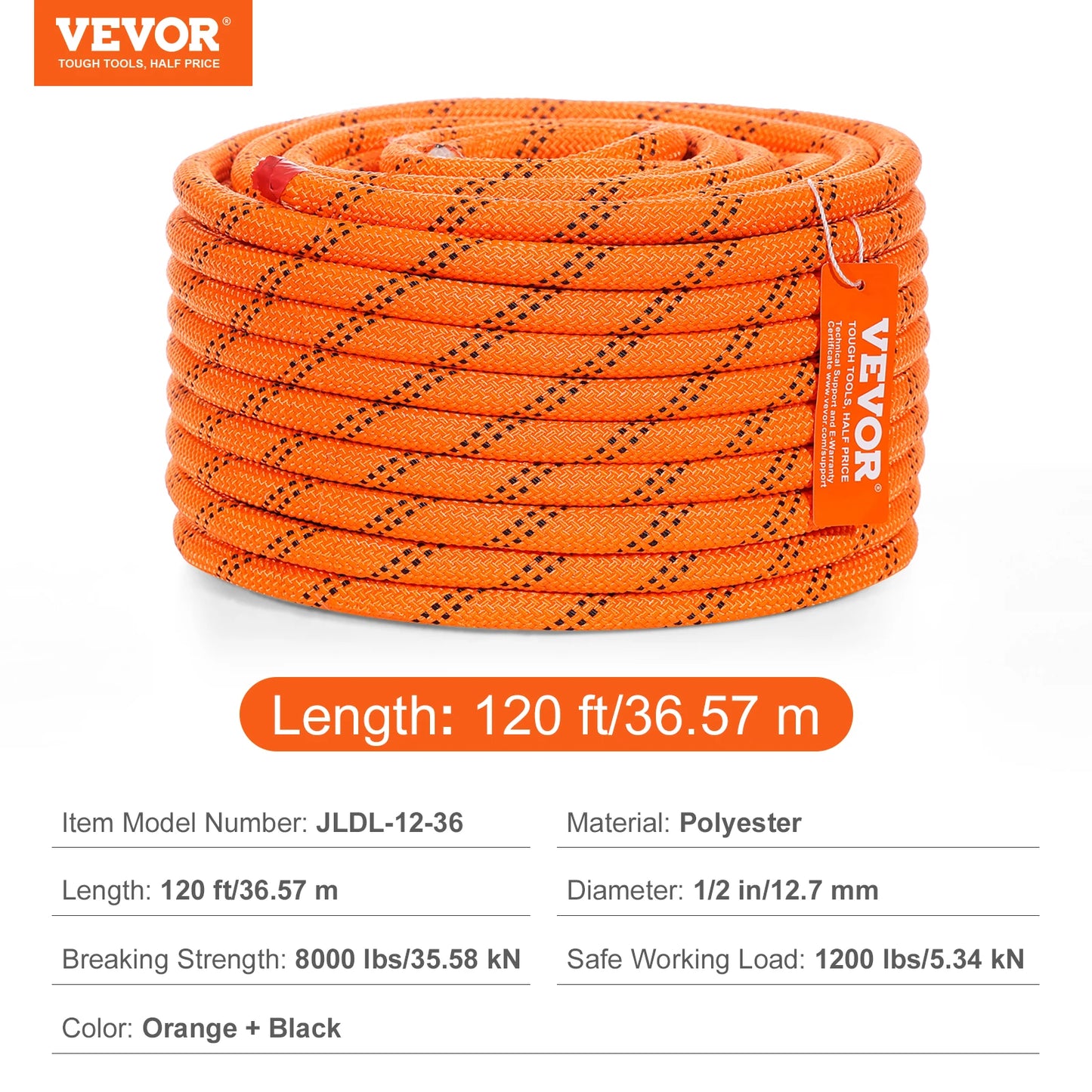 SucceBuy DualWeave Polyester Rope for Outdoor Adventures and Arborist Tasks