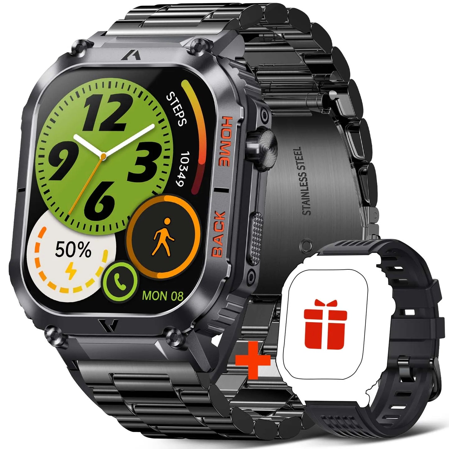 EIGIIS Military 5ATM Heart Rate Blood Oxygen Compass