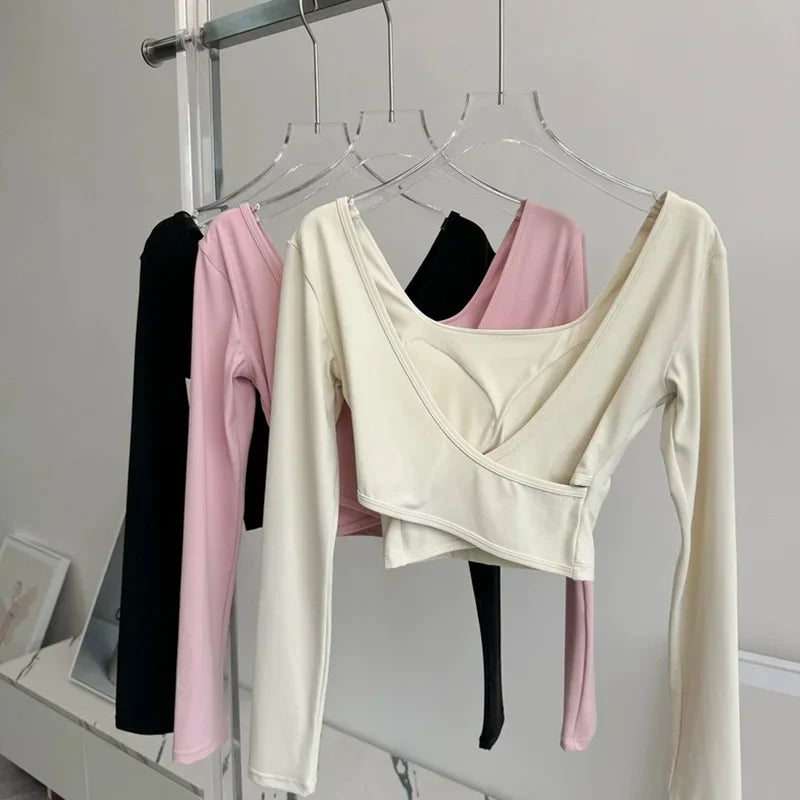 CN Yoga Chest Pad Cross Back Slim Fit Breathable Women