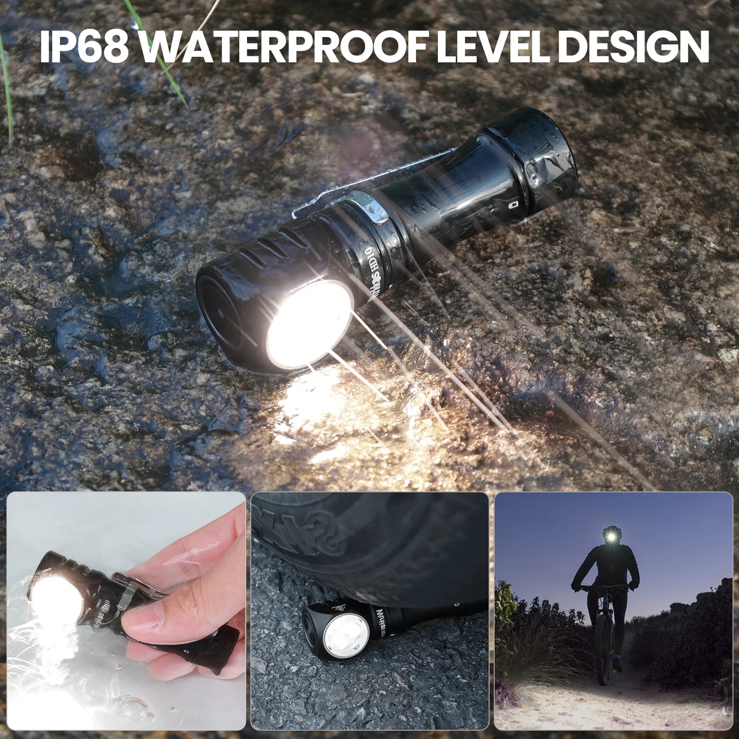 Wurkkos HD10 Headlamp 1200lm Rechargeable IP68 EDC Torch