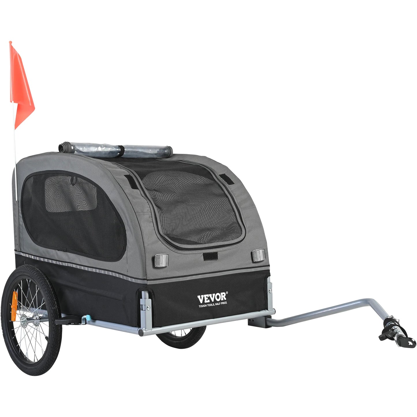 SucceBuy 88 Lb Dog Bike Trailer Pet Cart Bicycle Carrier With Wheels Reflectors for Dogs