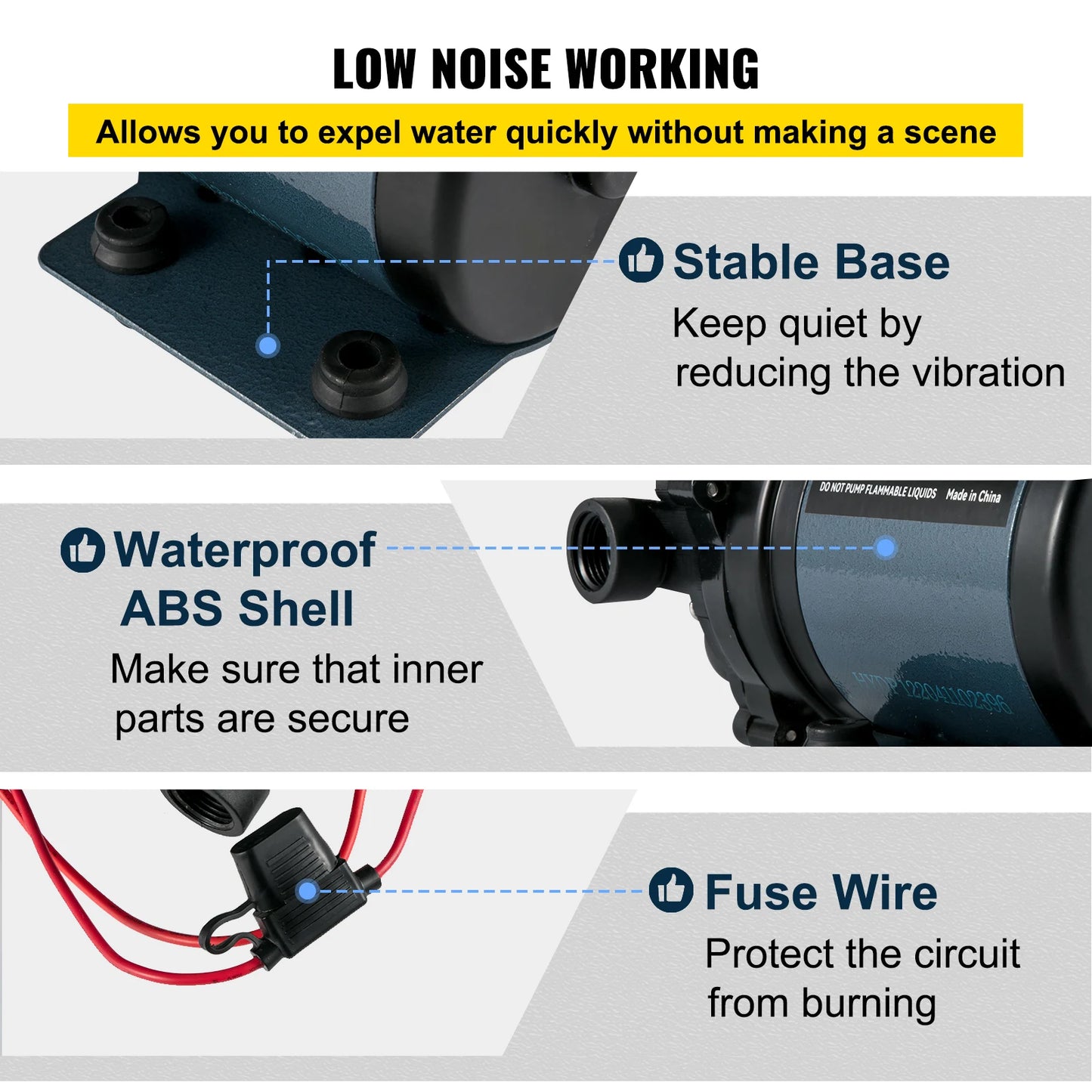 SucceBuy 12V Washdown Pump 7 GPM For Marine RV Boat