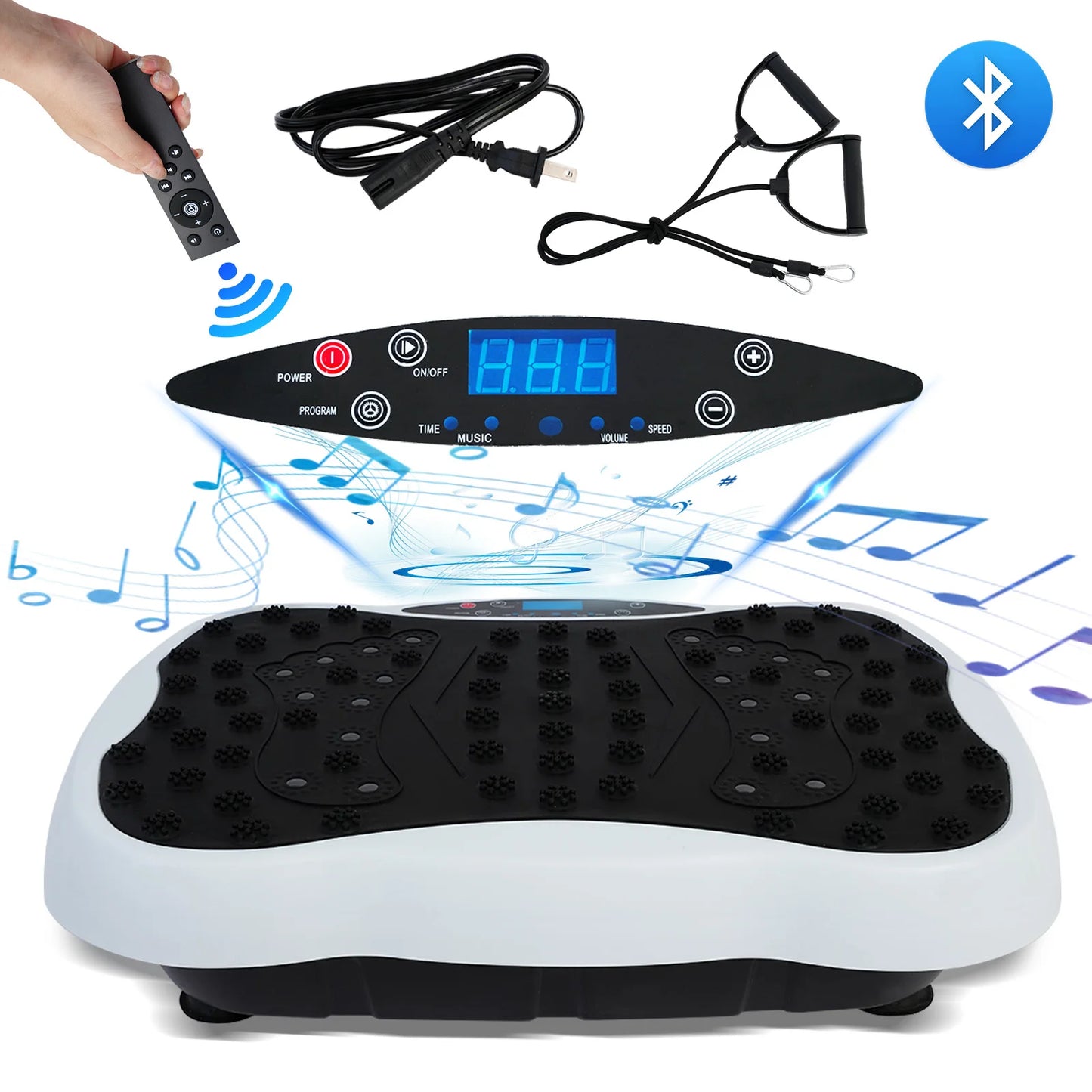 Full Body Vibration Plate Fitness Machine With Bands
