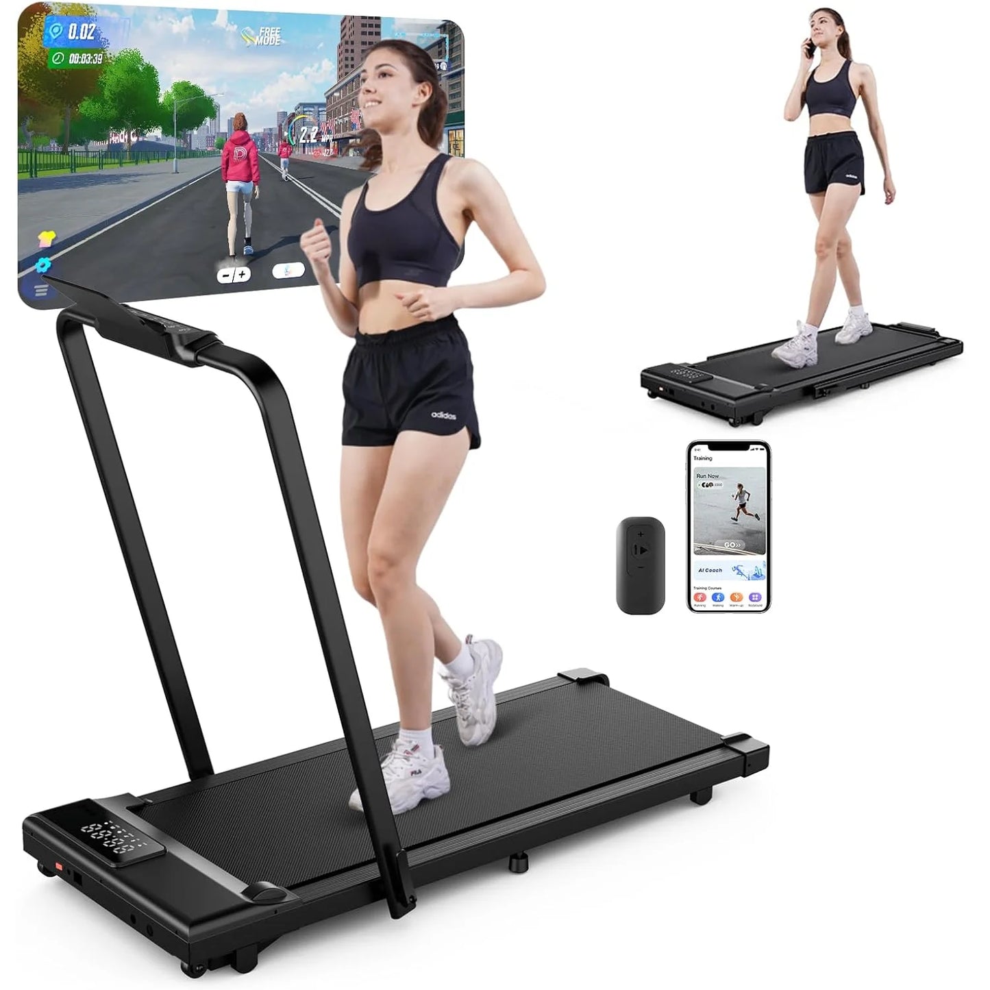 Superun 3In1 Walking Pad Treadmill Under Desk Exercise Machine