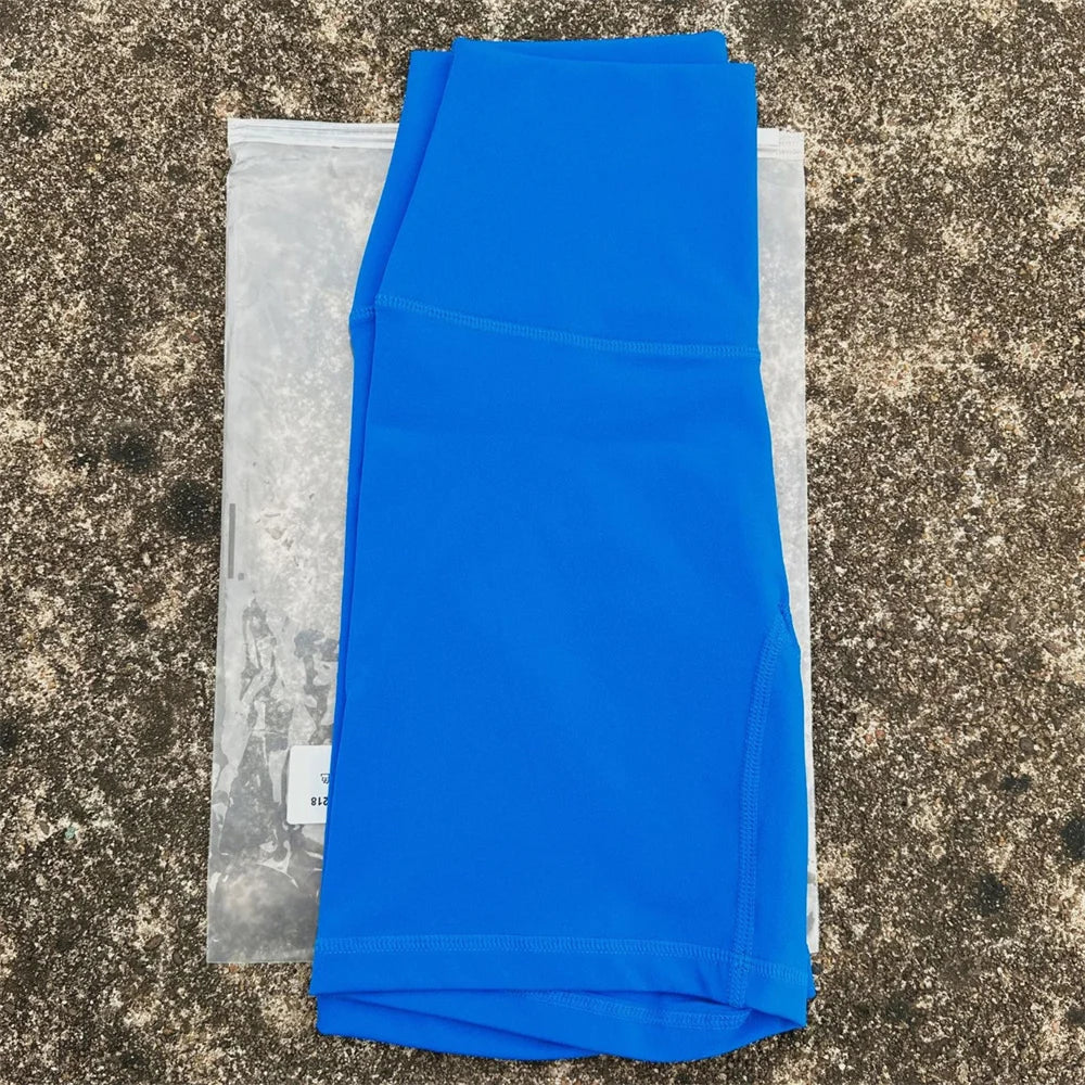 High Waist Yoga Shorts For Women Seamless Pocket Training