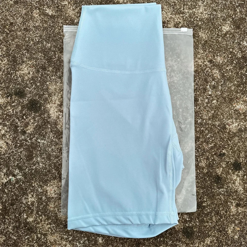 High Waist Yoga Shorts For Women Seamless Pocket Training