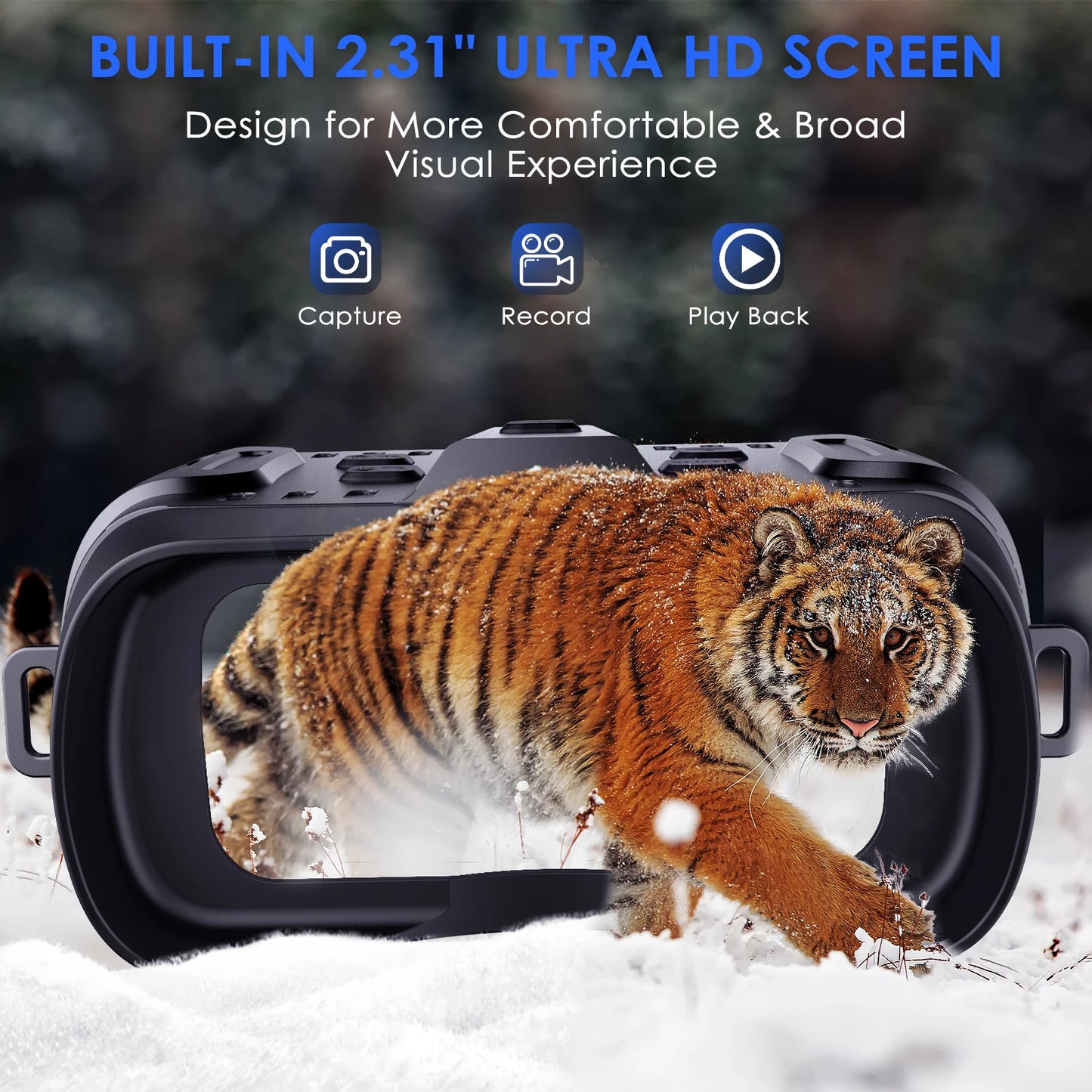 Ruaiok Night Vision Binoculars 4X Digital Zoom Infrared Goggles