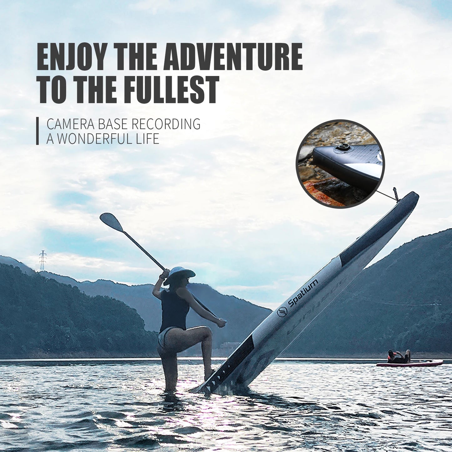 Spatium Touring Inflatable Stand Up Paddle Board Set With Pump