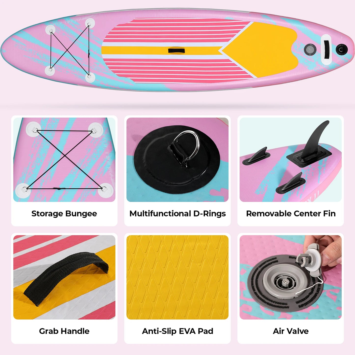 Inflatable Stand Up Paddle Board With Anti Slip EVA Deck