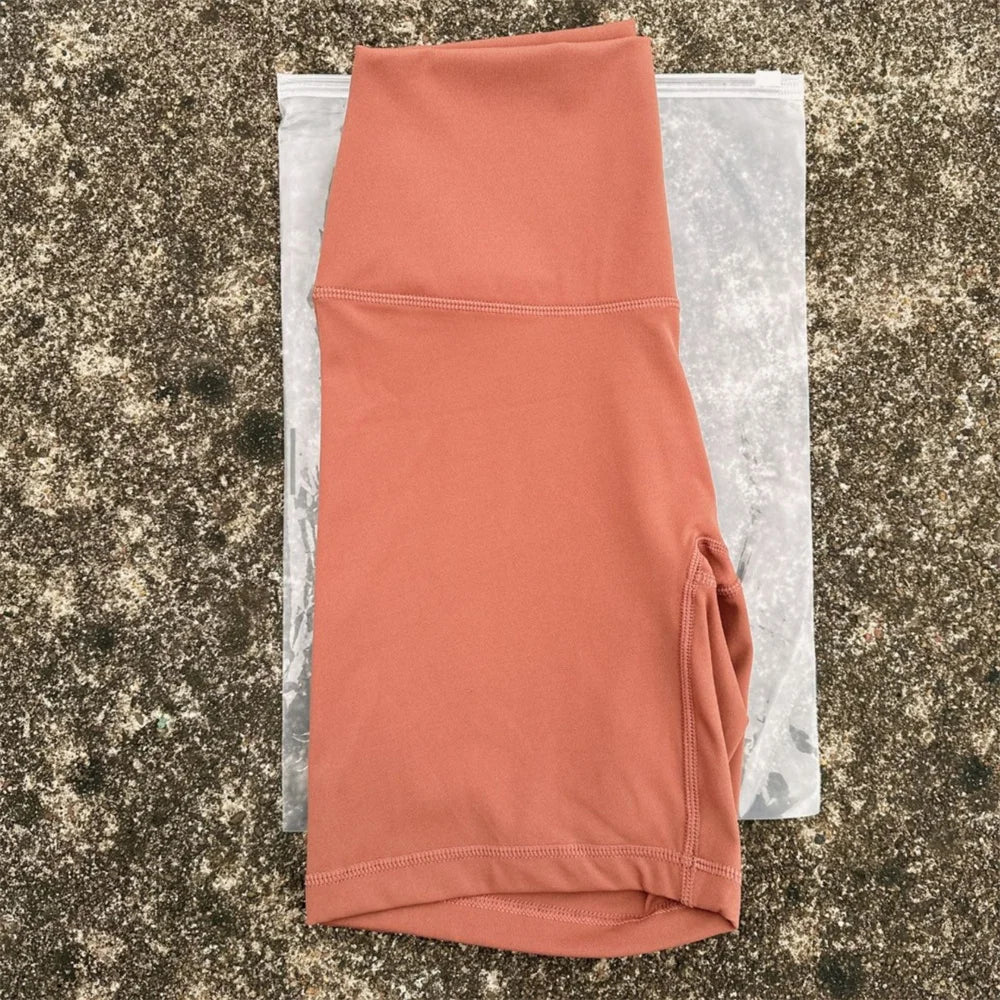 High Waist Yoga Shorts For Women Seamless Pocket Training