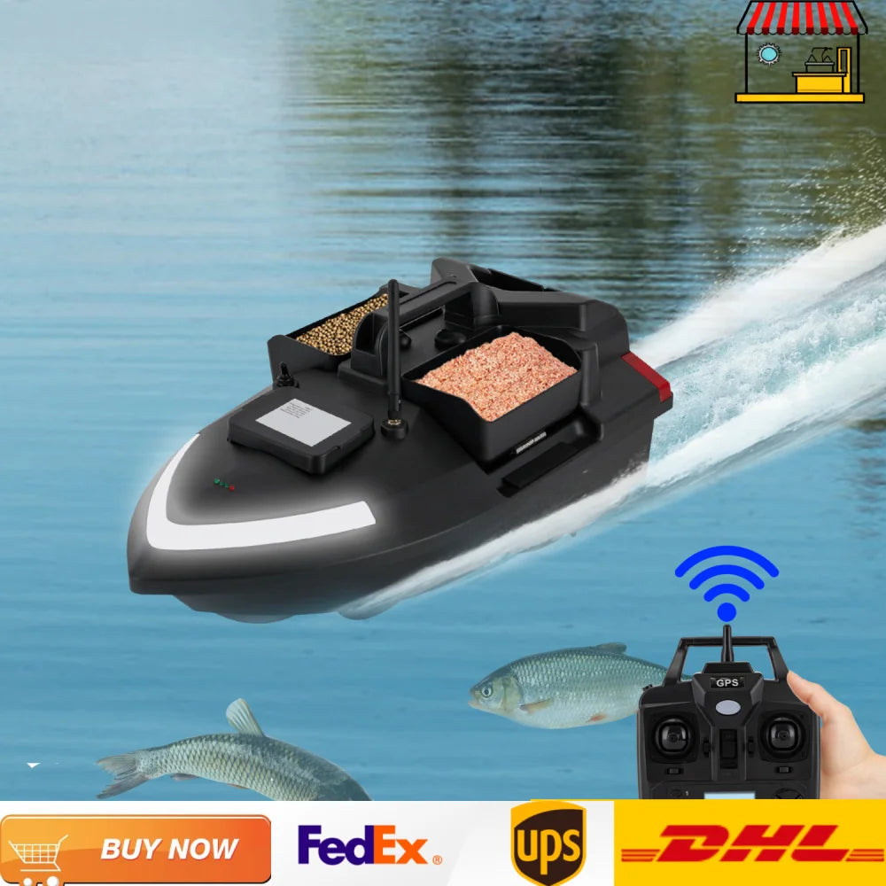 Rechargeable Fishing Bait Boat 500m Remote Control GPS Fish Finder