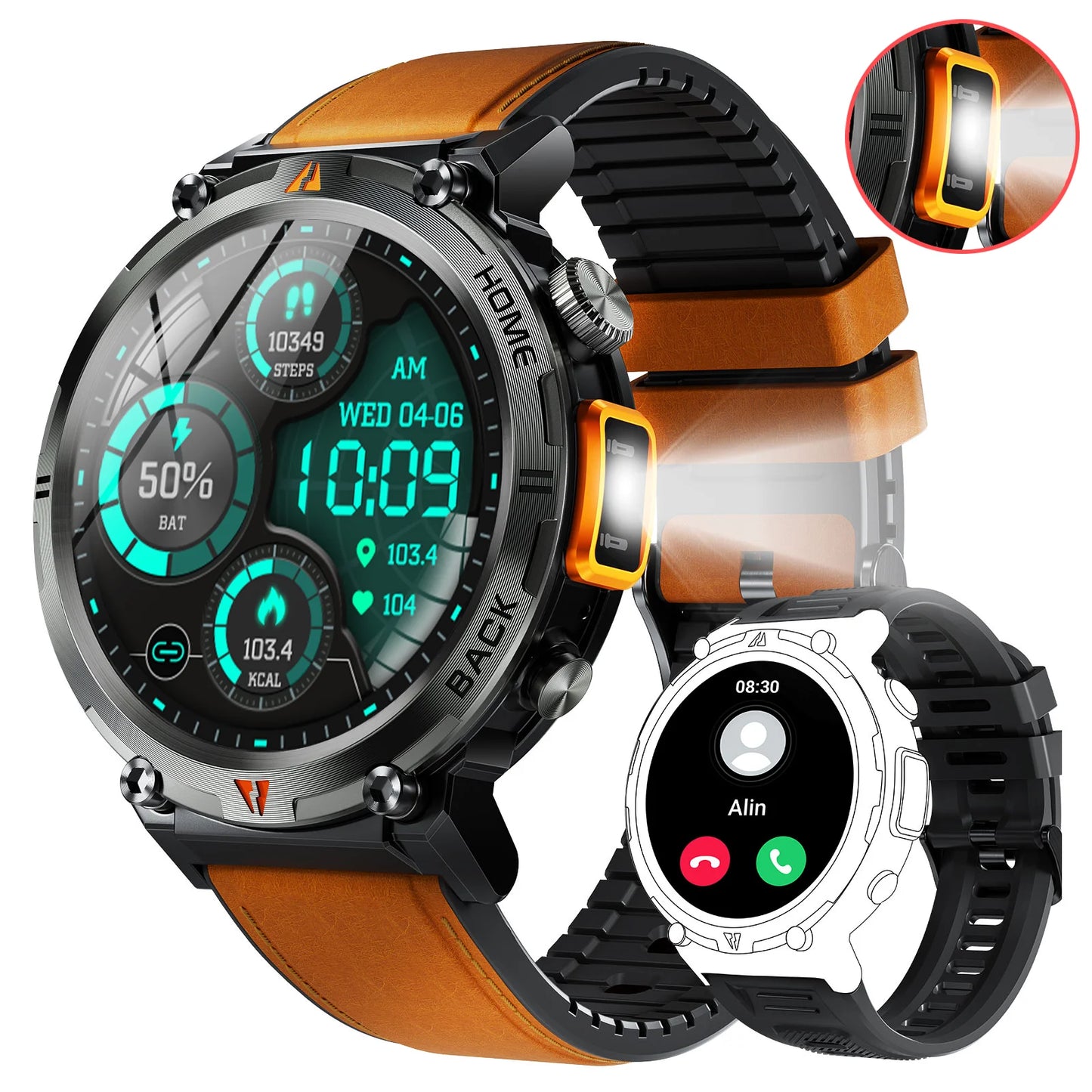 EIGIIS KE3 Bluetooth Smartwatch Men Full Touch Screen