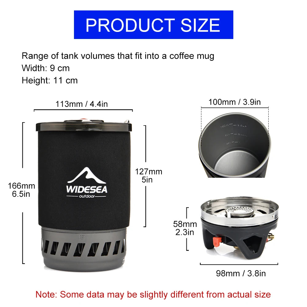 Widesea Camping Cooking System Heat Exchanger Stove